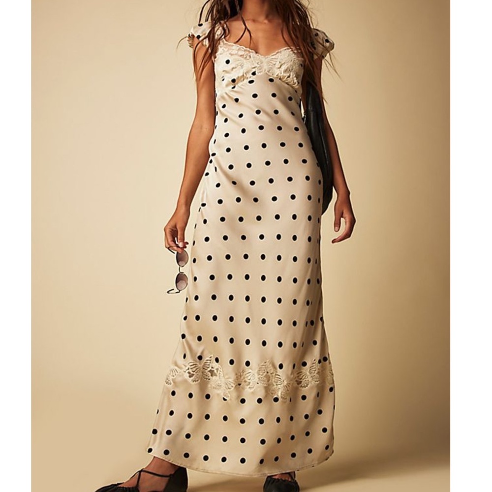 Free People Butterfly Babe Maxi Dress in Tea Combo Size XS